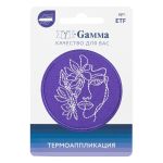 Аппликация термоклеевая "Женское лицо" 5.5х5.5 см, № 04, 1 шт, 02-446, Gamma ETF