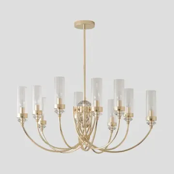 Люстра на штанге 10*E14 SECRET SP10 GOLD золото Crystal Lux