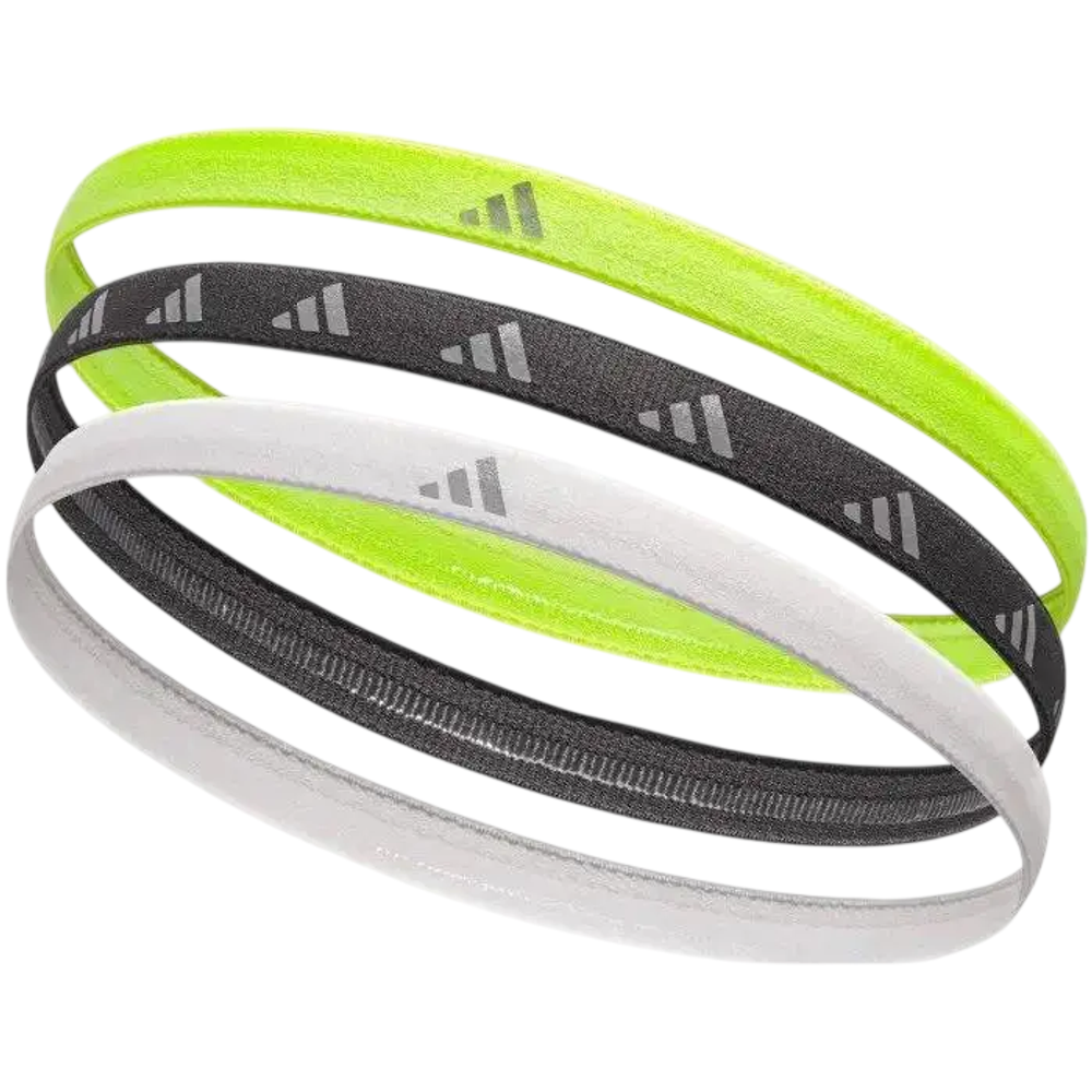 Повязка на голову Adidas Hairband 3P - lucid lemon/black/silver reflective