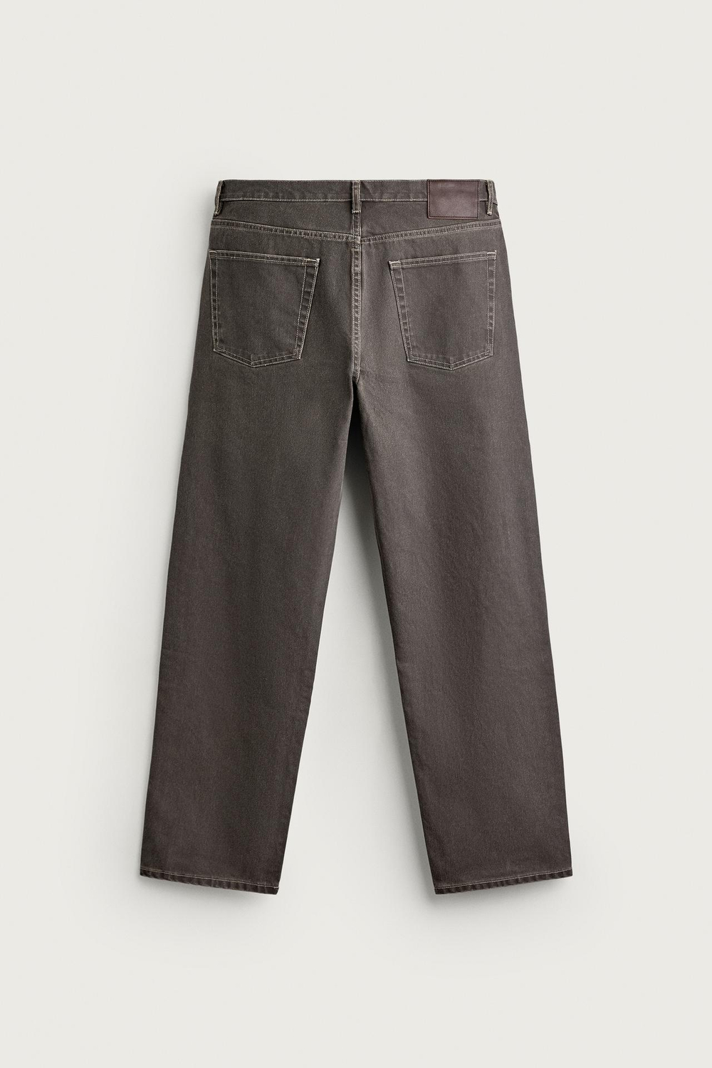 ZARA БРЮКИ STRAIGHT FIT, КОРИЧНЕВЫЙ