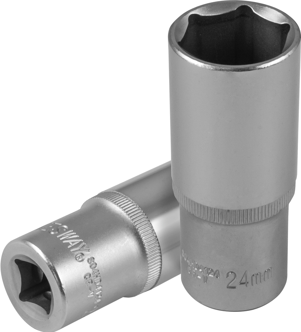 S04HD4124 Головка торцевая глубокая 1/2"DR, 24 мм