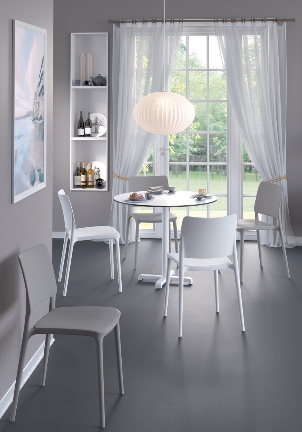Стул пластиковый Papatya Joy-S, тортора