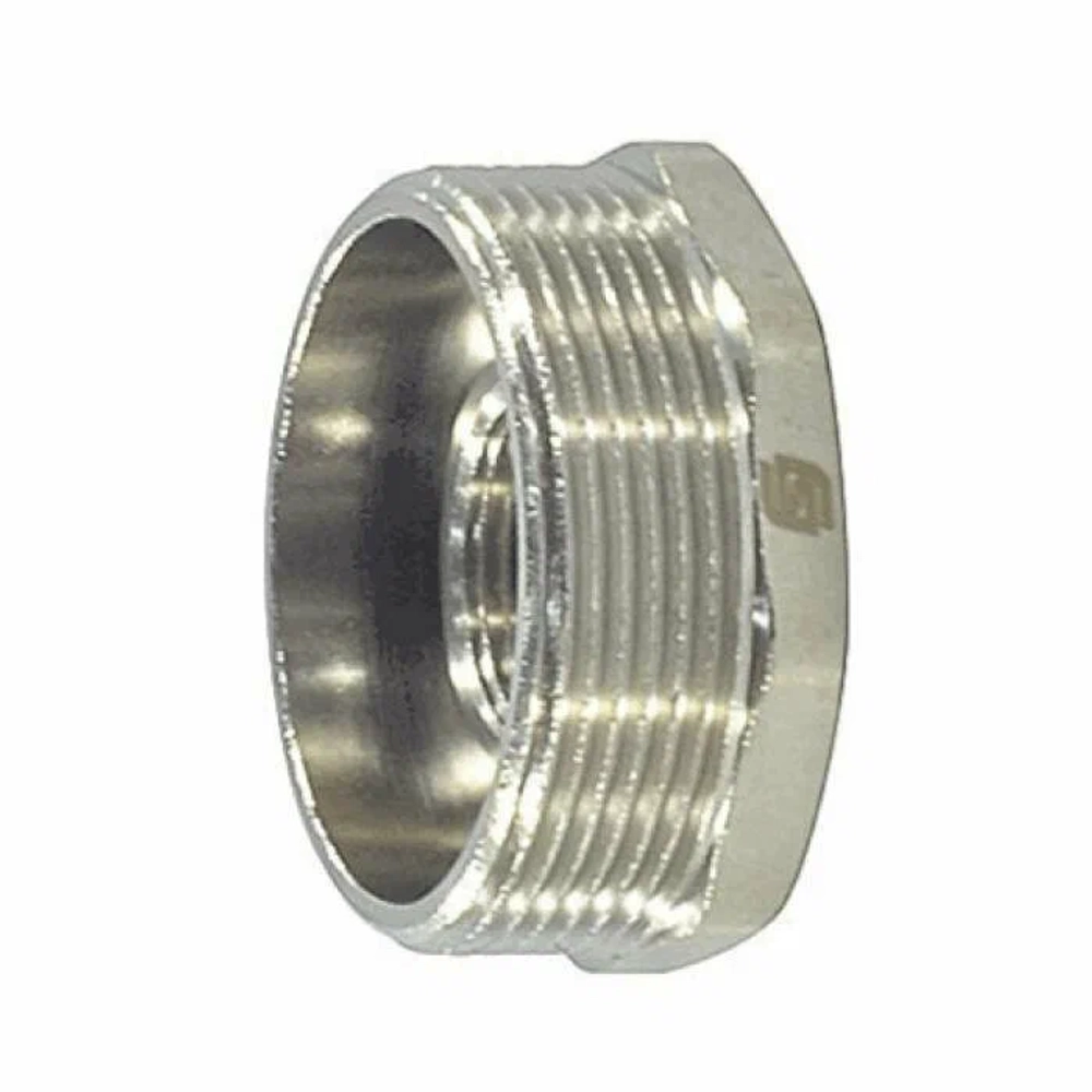 Футорка латунь никель Ду 15х10 (1/2"х3/8") НР/ВР
