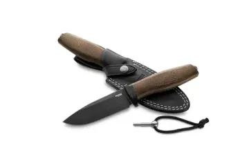 Нож Lion Steel ACHA - сталь M390, рукоять микарта, ножны кожа AH B BLGR