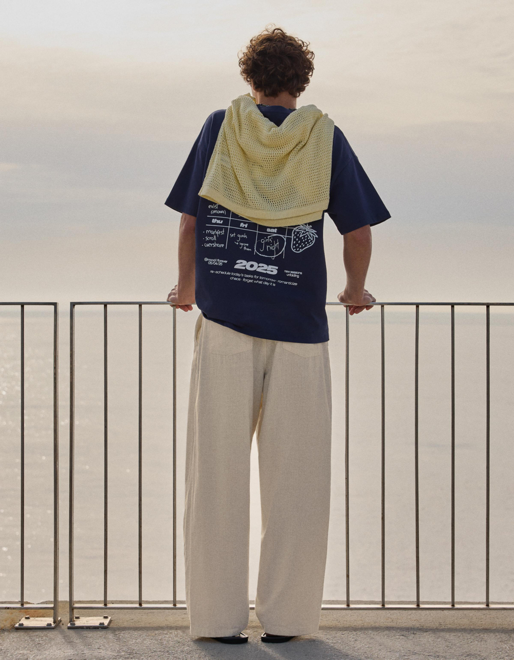 Мужские брюки super baggy fit с льном - BERSHKA