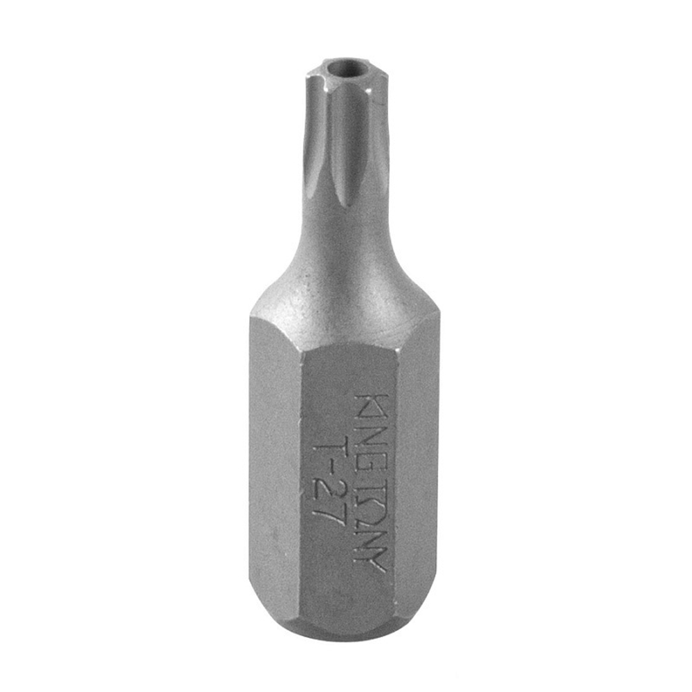 KING TONY (163627U) Вставка (бита) торцевая 10 мм, L = 36 мм, TORX с отверстием, T27