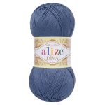 Пряжа Alize (Ализе) Diva / уп.5 мот. по 100 г, 350м, 353 ярко-синий A
