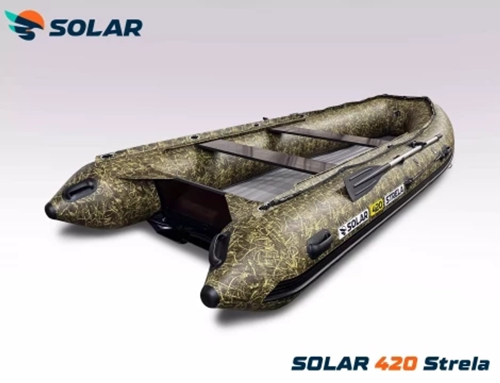 Лодка надувная моторная solar-420 strela jet tunnel