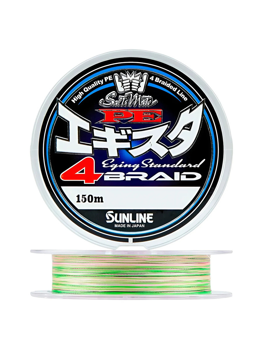 Плетеный шнур для рыбалки SUNLINE SM PE EGI STA 4 150 HG #0.4/6LB