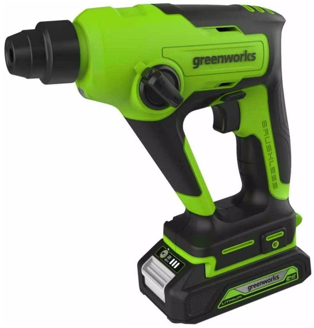 Перфоратор аккумуляторный бесщеточный GD24SDS1 GREENWORKS (3803107UA)