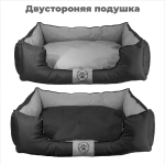 Лежанка для большой собаки разборная размер XL черная Царь-лежанка Lapalandia