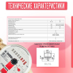 Счетчик горячей воды ITELMA (Ду15мм, L110мм, Qном1,5 м3/ч)