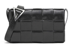 Bottega Veneta Cassette Intreccio Crossbody Bag Medium Black