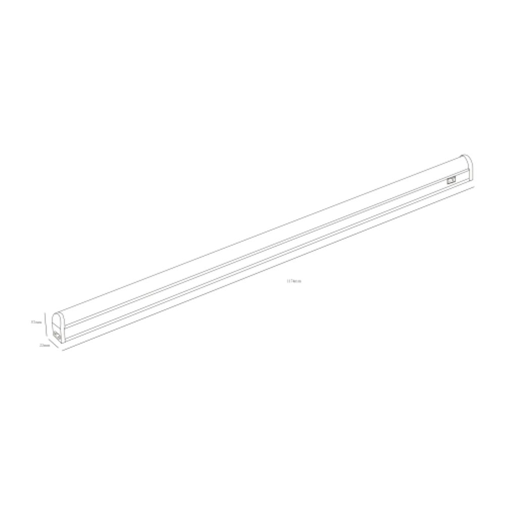 Линейный светодиодный светильник ЭРА LLED-01-16W-4000-W 16Вт 4000K L1174мм с выключателем | Бытовые светодиодные линейные светильники