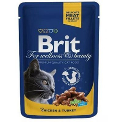 Brit Premium Пауч для кошек "Лосось с форелью", 85гр
