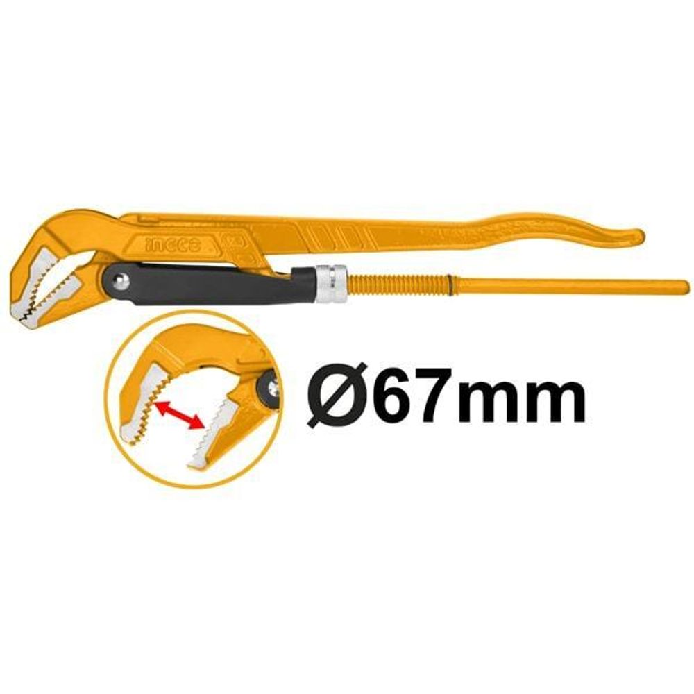 Ключ трубный рычажный INGCO HPW04023 2"х67 мм 45°