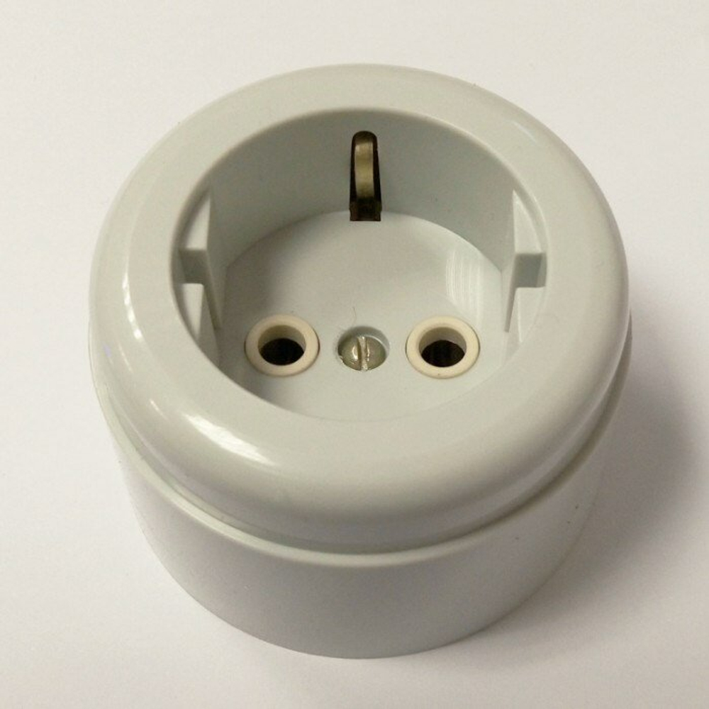 Розетка ретро пластиковая Серая INTERIOR ELECTRIC