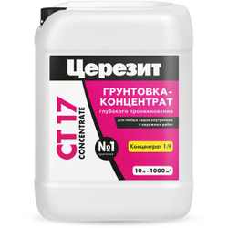 Грунтовка-концентрат глубокого проникновения Церезит CT 17 Concentrate