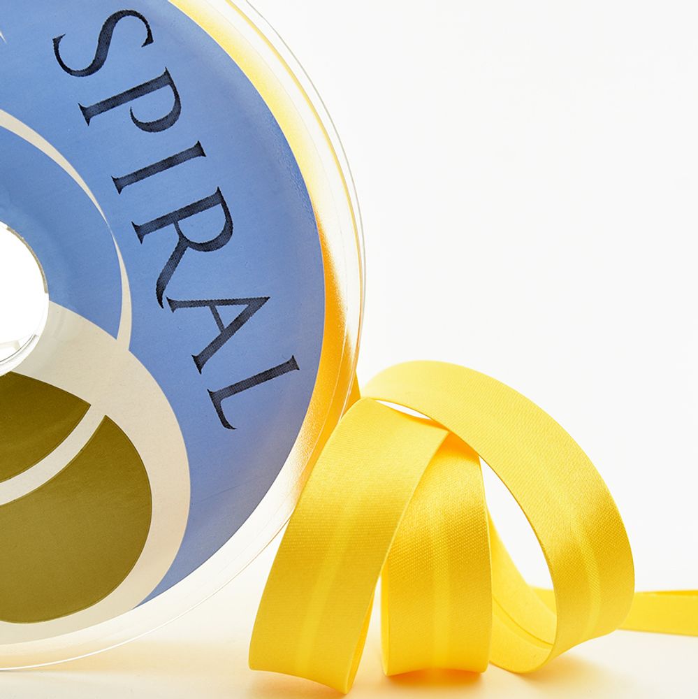 Косая бейка атласная 20 мм / 25 метров, 22 спелое манго, Safisa (Spiral)