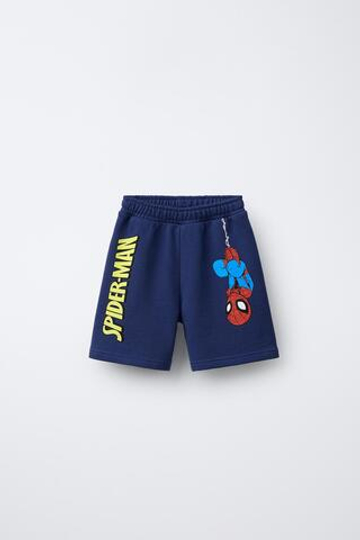 ZARA ШОРТЫ-БЕРМУДЫ SPIDER-MAN © MARVEL, СИНИЙ