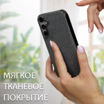 Дизайнерский чехол для SAMSUNG S24 FE с мягкой тканевой поверхностью