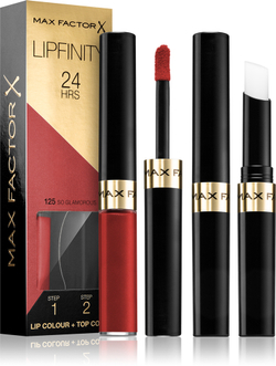 Max Factor Lipfinity Lip Colour - Помада для губ с бальзамом, стойкая. оттенок 125 So Glamorous, 4 g