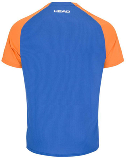Мужская теннисная футболка Head Topspin T-Shirt - leaves orange/print