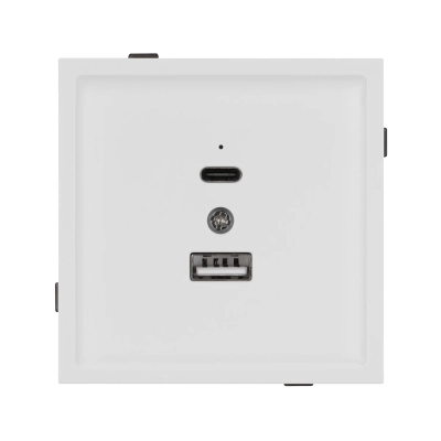 Механизм USB розетки SCT-TENDO-MUAC-SFPL-WH (5V, 3A, QC3) (Arlight, -)