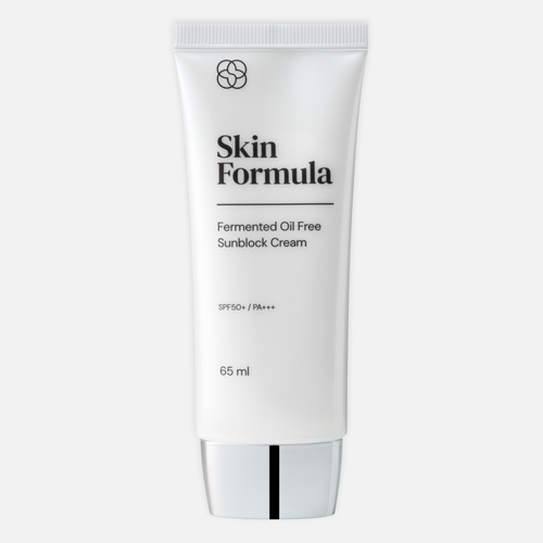 SKIN FORMULA Fermented Oil Free Sunblock Cream SPF50+ PA+++ Cолнцезащитный крем c увлажняющим и успокаивающим действием, 65 гр