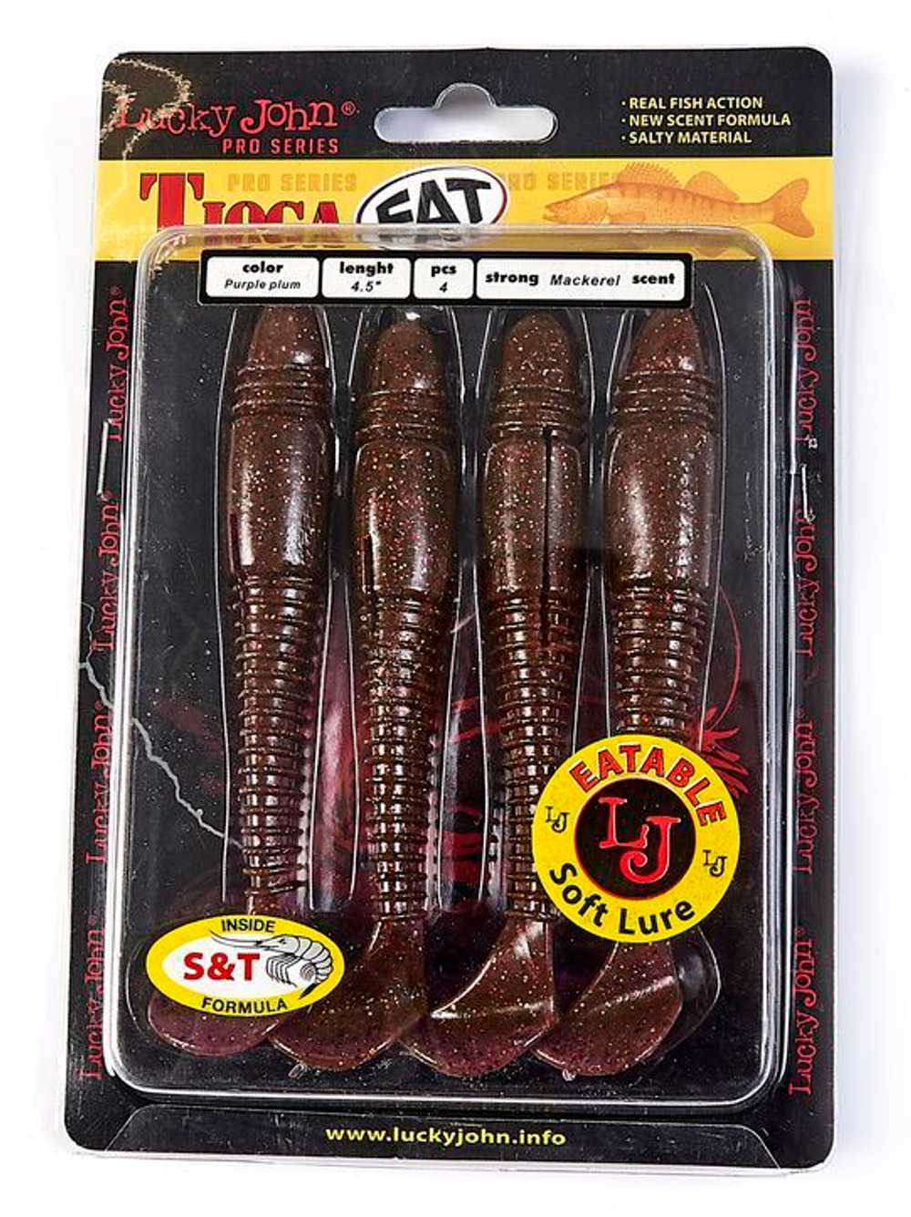 Виброхвост Lucky John Tioga Fat 4.5" (114 мм)