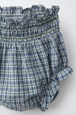 ZARA ТРУСЫ В КЛЕТКУ, ЗЕЛЕНОВАТО-СИНИЙ
