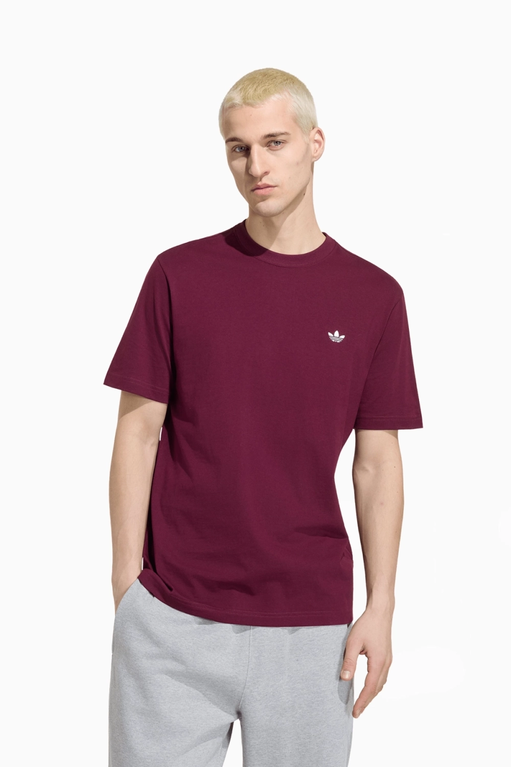 Футболка adidas Originals Trefoil Essentials - бордовый