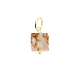 Подвеска Куб из камня ( howlite )