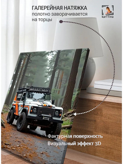 Картина Land Rover Лесной Патрульна стену 30х40см 1шт.
