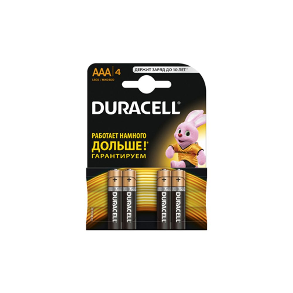 Duracell LR03-4BL BASIC NEW | Батарейки Щелочные (Алкалиновые)