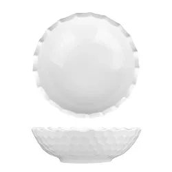 Салатник 2000 мл d 32,5 см h9,5 см Crush Honeycombs белый фарфор P.L. Proff Cuisine [1]