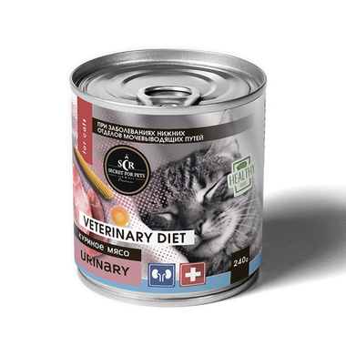 Secret For Pets Veterinary Diet Urinary Куриное мясо консервы для кошек 240 г