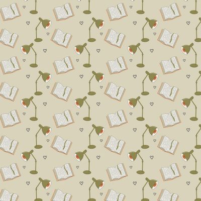 Любовь к чтению. Открытая книга и лампа.