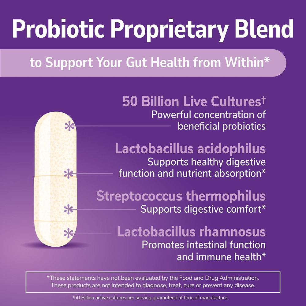 21st Century, Ultimate Probiotic, 50 млрд КОЕ, 30 вегетарианских капсул