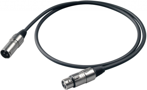 PROEL BULK250LU5 - микрофонный аудиокабель, XLR (папа)/ (мама), длина - 5м