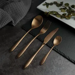 Вилка столовая 21,5 см матовая цвет светлая медь PVD Alessi-Copper P.L. [12]