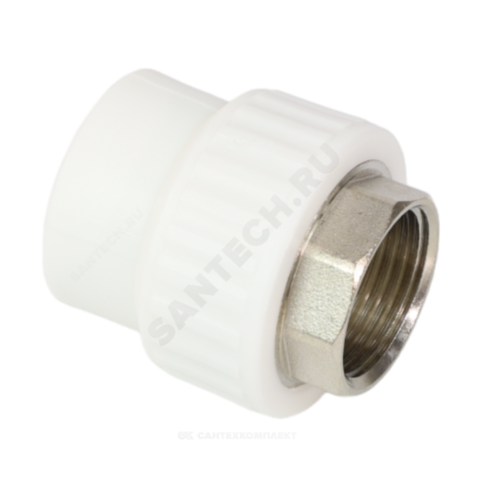 Муфта PP-R комбинированная белая Дн 63х2" ВР под ключ VALFEX 10134063