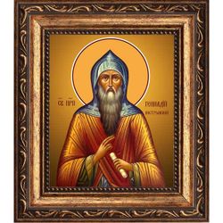 Геннадий Костромской, Любимоградский преподобный. Икона на холсте.
