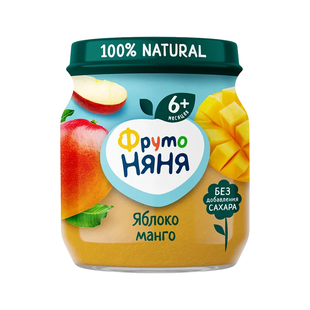 Пюре ФрутоНяня 100г яблоко манго