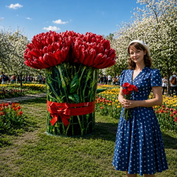 Надувные гвоздики (букет)