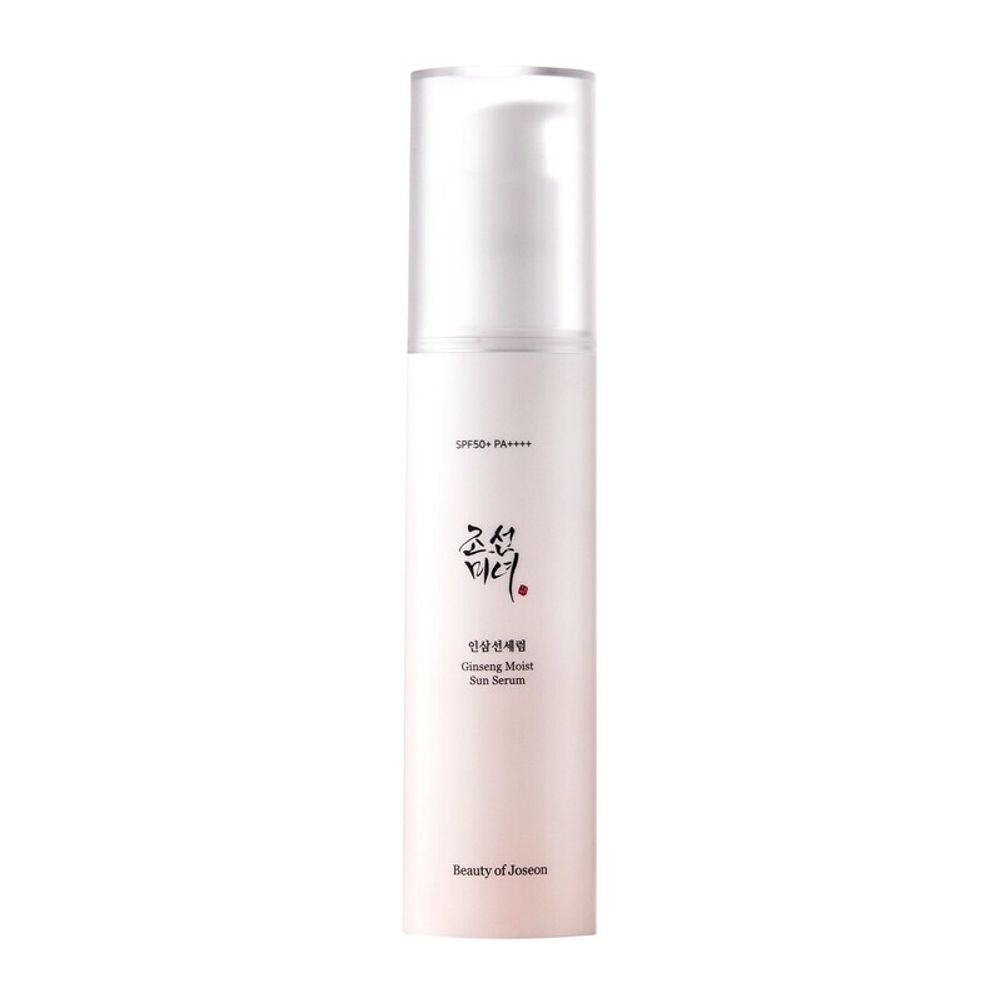 BEAUTY OF JOSEON Увлажняющая солнцезащитная сыворотка с женьшенем Ginseng Moist Sun Serum (SPF50+ PA++++) 50 мл. (срок годности до 02.05.2026) картонная упаковка немного потеряла цвет.