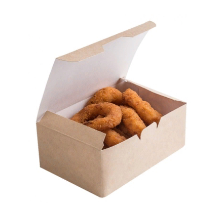 Коробка на вынос ECO FAST FOOD BOX L 150х91х70 мм крафт без печати