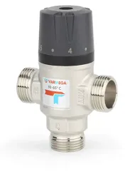 Клапан смесительный термостатический Varmega НР 1" 30-65С KV 2,5 смешение вниз 39596