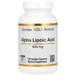 California Gold Nutrition, альфа-липоевая кислота, 600 мг, 120 растительных капсул