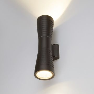 Уличный настенный светильник 1502 TECHNO LED черный Tube double Elektrostandard